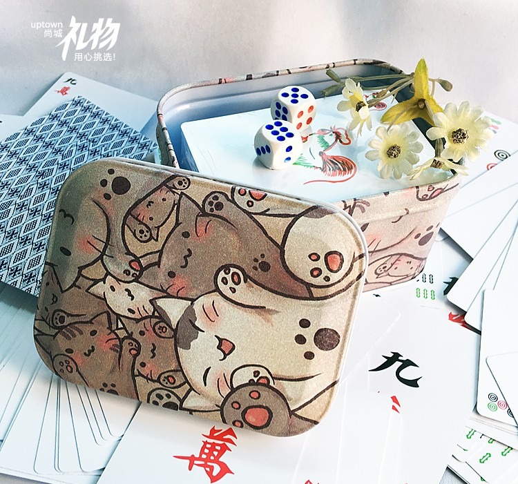Mô hình du lịch bằng nhựa không thấm nước Solitaire Poker Mahjong Chips Phiên bản rộng Gửi súc sắc hộp sắt - Các lớp học Mạt chược / Cờ vua / giáo dục bộ cờ vua cờ lớn