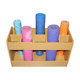 Yoga mat storage rack wooden cabinet basket bucket basket fitness carpet rack Pilates storage artifact storage rack home