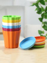 Creative plastic flowerpot colorful succulent butterfly orchid green dill flower desktop balcony living room Nordic resin flowerpot