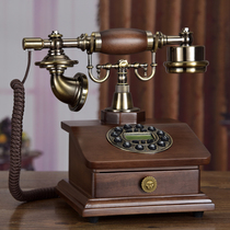 Antique telephone European solid wood telephone retro telephone fashion home antique American telephone landline