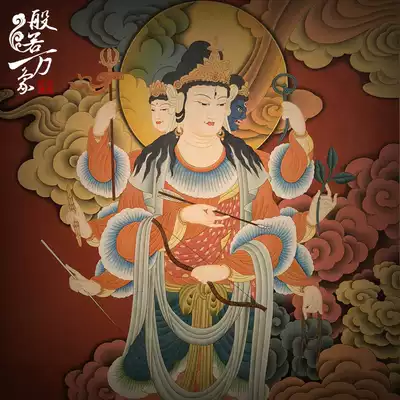 Mori Zhitian Buddha Mother Nepal pure hand-painted Thangka boutique decorative paintings hanging living room porch Tibetan Buddha statue