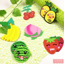Kindergarten Decoration Environment Arrangement Material Solid Foam Fruit Wall Patch Creative Board Newspaper Banana Cherry Wall Decoration
