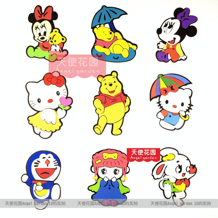 Kindergarten Cartoon Foam Wall Patch Room Inside And Outside Environment Decoration Cute Animal Children Room Solid Cartoon Stickers