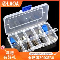 Old a multi-grid separator plastic box small electronic components storage box screw accessories tools classification hardware parts box