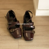 Высокая обувь, летний ремень, пряжка, подходит с юбкой, туфли, французский стиль