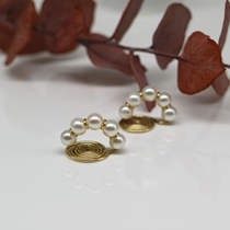 Simple short design feel pearl ring versatile ear clip no ear hole sweet painless mosquito temperament earrings