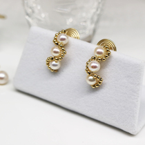 French little incense style short pearl simple ear clip without ear hole painless elegant temperament semi-surrounded ear ornaments