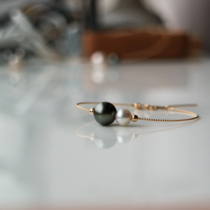 18K gold imported adjustable sea water Pearl high-end elastic bracelet CC decoration temperament hand circle