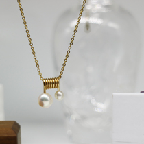 New notes freshwater pearl simple design sense sweet temperament pure handmade necklace