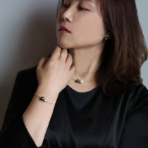 18k golden sea water Pearl high-end quality collar CC jewelry adjustable temperament necklace