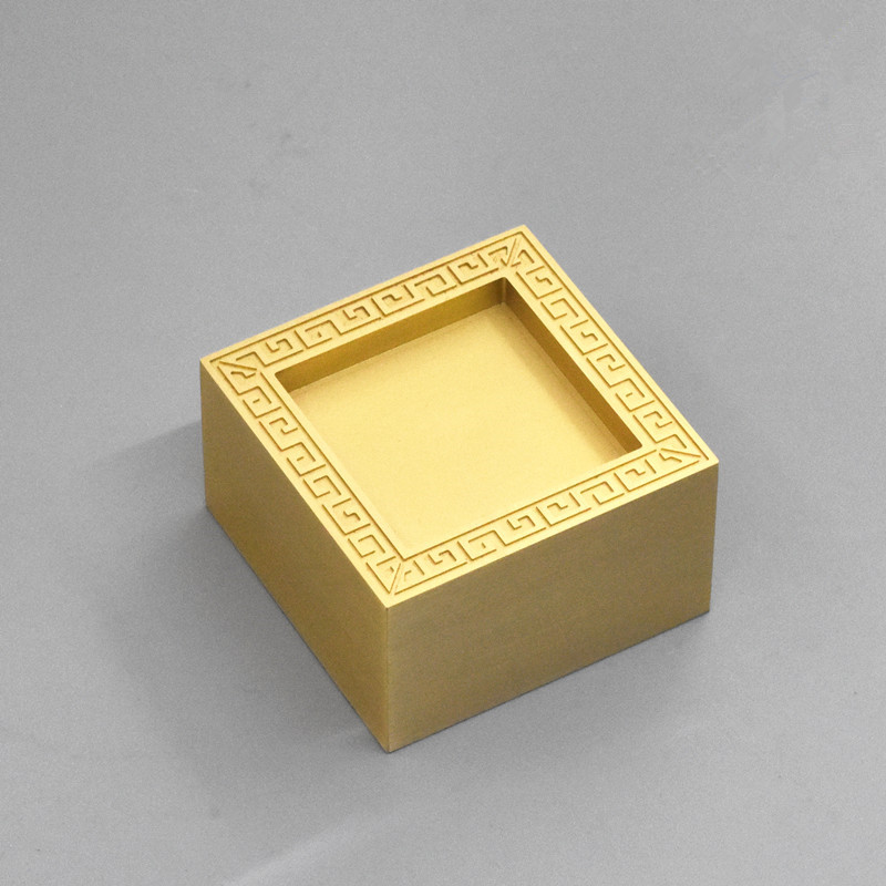 Brass Engraving Seal Base Wen House Four Treasures Supplies Square Calligraphy Town Paper Creativity Custom Lettering and Calligraphy Calligraphy
