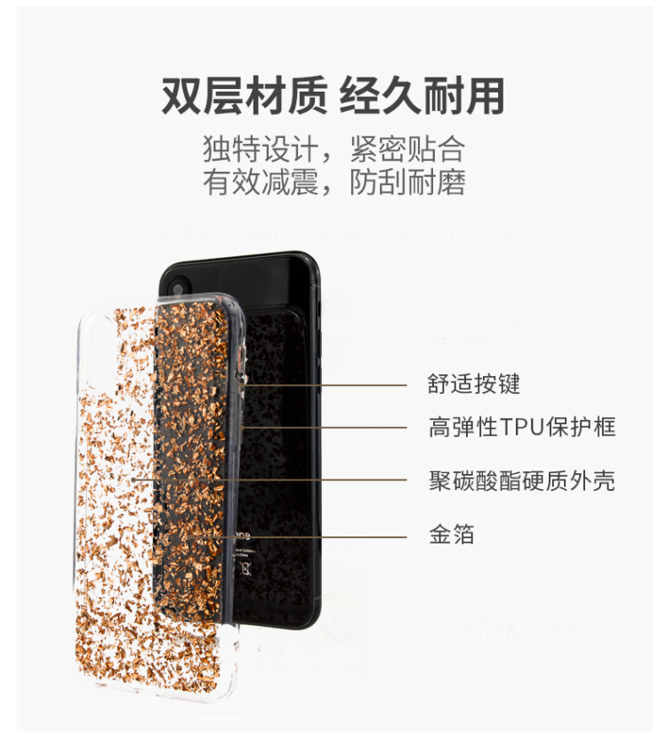 SwitchEasy Flash Shockproof Glitter Case Cover for Apple iPhone X/8 Plus/7