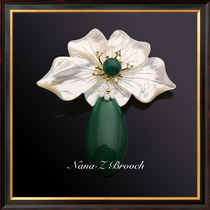 nanaz brooch gold branch jade leaf brooch brooch brooch brooch female upscale Korea extravagant atmosphere accessories new