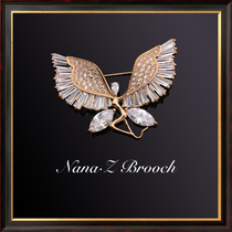 Na Ridot Zircons Stone Angels Butterfly Brisket Chest of flowers Dont pin women upscale luxurious coat Western-style clothing Insect Accessories