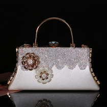 Diamond-set crystal handbag Full diamond hand grab bag Fashion dress bag Banquet bag Dinner bag Shoulder oblique cross bag