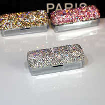 Diamond-encrusted original lipstick storage box bag Carry-on protection lipstick Lipstick box single with mirror