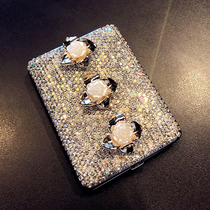 Diamond 20-pack Womens cigarette case luxury creative automatic bullet stainless steel rhinestone cigarette box portable new product tide