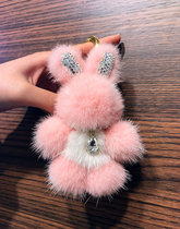 New Mink Rabbit Diamond Bag Pendant Mini Mink Rabbit with Diamond Keychain Car Keychain