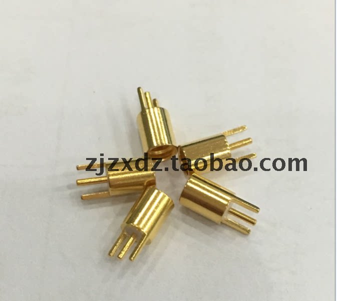 MMCX-KE three-pin inner hole welding PCB board edge patch type cylindrical socket coaxial connector