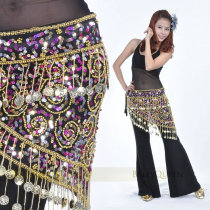  Belly dance waist chain waist towel Indian dance clothing belt hip towel new special offer 150 coins color piece waist chain 