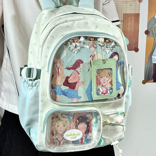 Японский милый вместительный и большой ранец, сумка через плечо, надевается на плечо, для средней школы, 15см, 10см