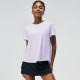 Cool sports T-shirt for women, thin, loose and breathable fitness short-sleeved casual blouse, running wear, training yoga wear