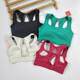 All-in-one sports bra for women, high-intensity shock-proof running push-up thin fixed-cup nude-feeling hollow back bra
