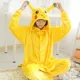 Mùa đông dễ thương cặp đôi hoạt hình khủng long động vật Pikachu Bộ đồ ngủ Xiêm nữ