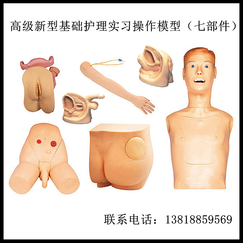 教学模型 护理培训练 高级新型基础护理实习操作模型（七部件）