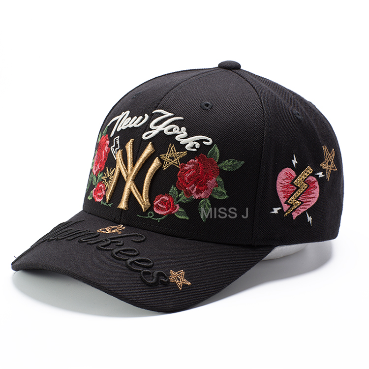 [Miss King] MLB thêu đích thực New York Yankees mũ bóng chày 32CPFG711-5-50L 50 Wát 	găng tay bắt bóng chày