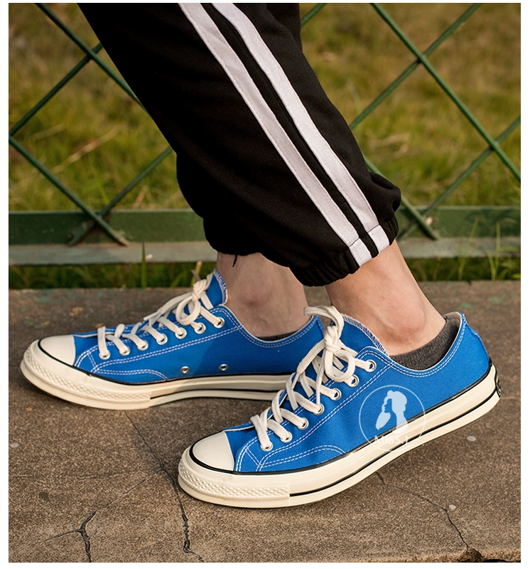 [Miss King] Converse Converse 1970s Giày đế thấp màu xanh nước hồ tiêu chuẩn Samsung 162061C