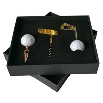 Golf Red Wine Bottle Opener Gift Box Kit Beer Openers Metal Red Wine Stopper Fans Supplies
