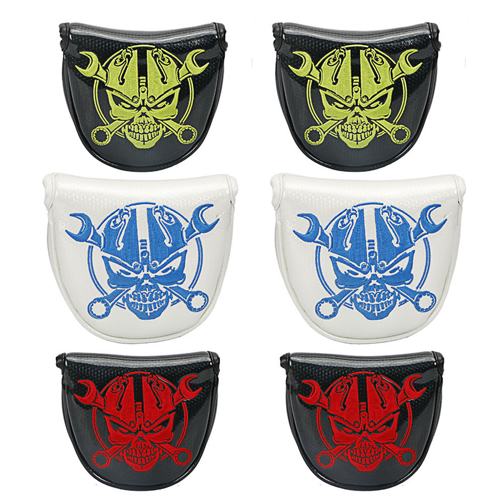 Wosofe golf putter cover semi-circular putter protective sleeve magnet closure club cap cover glossy PU