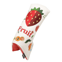 Golf putter cap lined with pushrod sleeve clubhead cover PU straight strip protective sleeve magnet closed fruit section