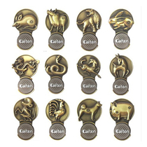 Golf sports accessories hat clip Mark Mark twelve Zodiac bronze