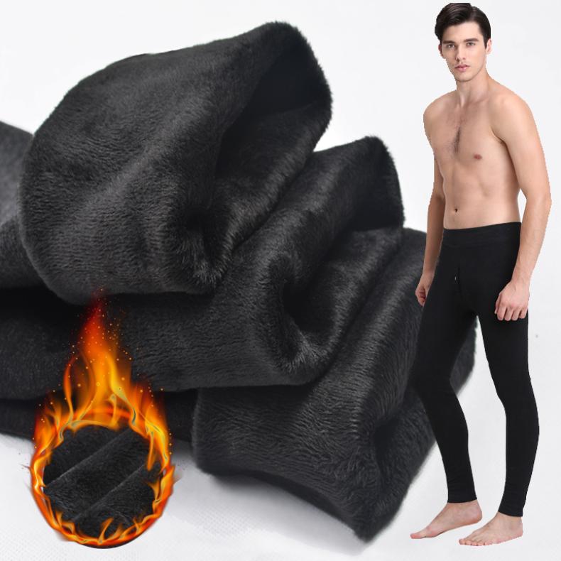 Spring warm pants plus velvet tight plus velvet pants Youth underwear Wear elastic thickened men's adult sanitary pants