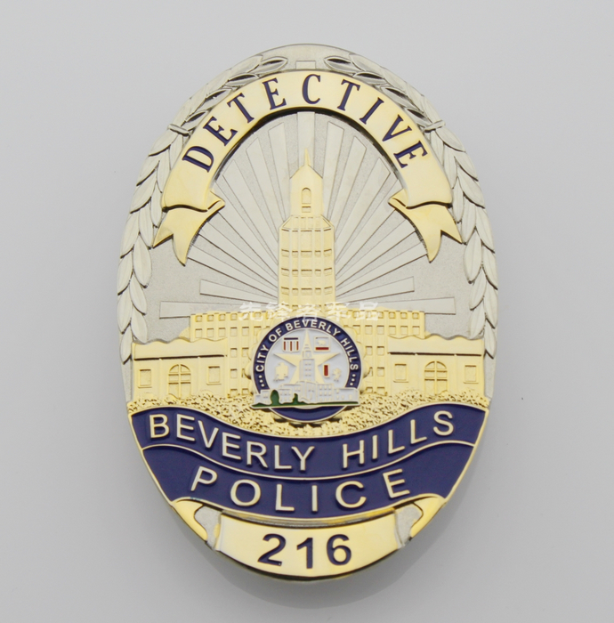 Beverly Hills Detective Metal Badge at Beverly Hills Hills, USA