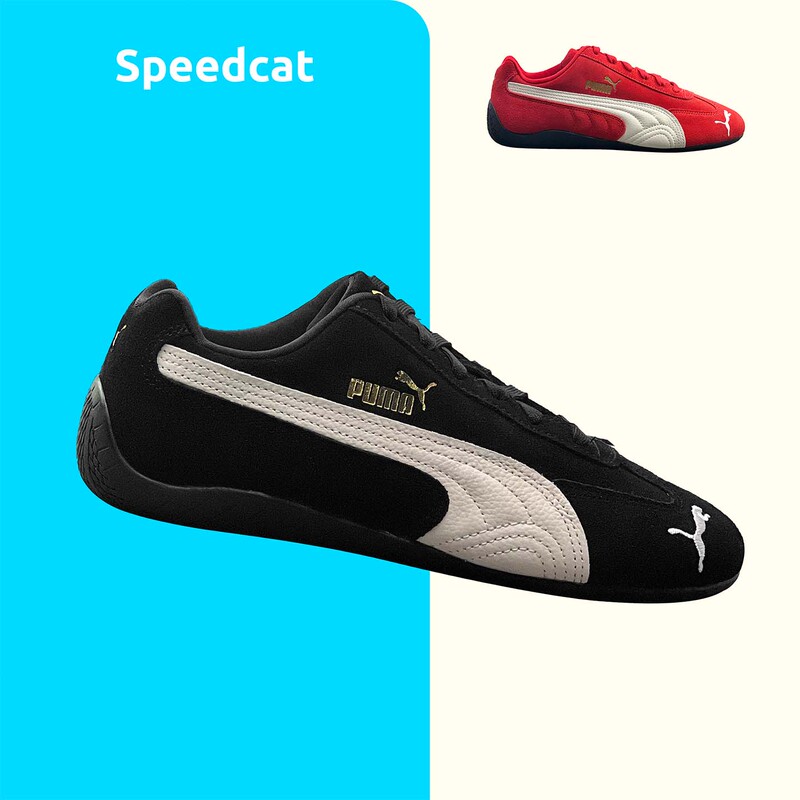 Puma Speedcat Low-Top Men's and Women's Shoes Autumn and Winter Black and White Red and White Suede Thin-Soled Racing Shoes 406329 Puma Speedcat Low-Top Men's and Women's Shoes Autumn and Winter Black and White Red and White Suede Thin-Soled Racing Shoes 406329