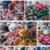 Handmade Pháp DMC Cross Stitch In chính xác Phòng khách Phim hoạt hình lớn Gia đình gấu Teddy Ảnh 1 - Công cụ & phụ kiện Cross-stitch