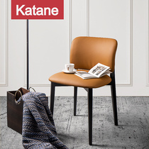 Kattani Yellow Cortical Dining Chair Table Modern Minima Restaurant Light Lavish Solid Wood Chairs Nordic Designer Furniture