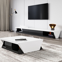 Nordic style modern minimalist living room tea cabinet combination light luxury large and small household type floor cabinet paint new