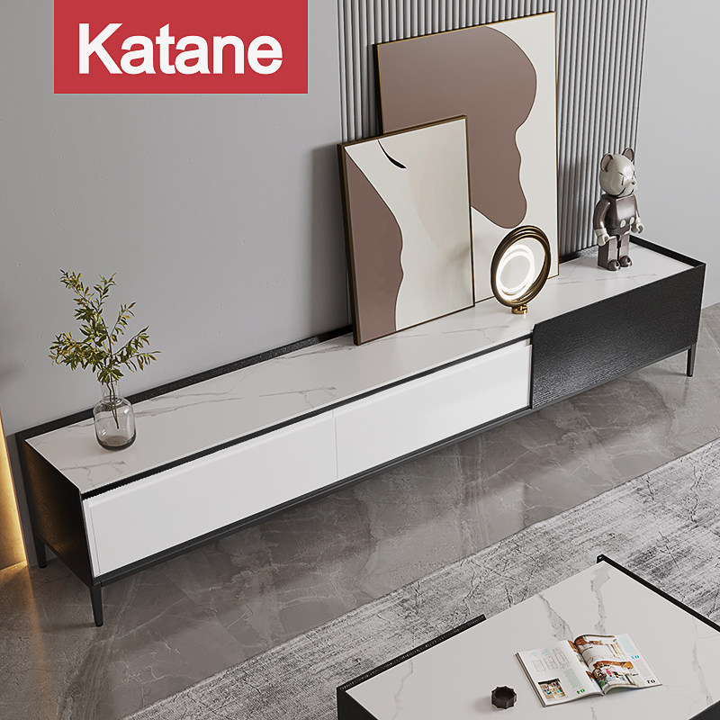 Kattani rock plate TV cabinet tea table combination minimalist modern living room small family type light lavish Nordic designer furniture