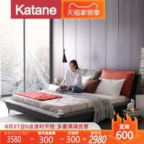  Katani simple modern Nordic fabric double bed 1 5 meters 1 8 meters master bedroom light luxury king bed soft package wedding bed