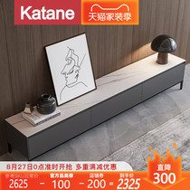  Modern simple rock panel TV cabinet coffee table combination Light luxury small apartment living room minimalist furniture high-legged floor cabinet Nordic
