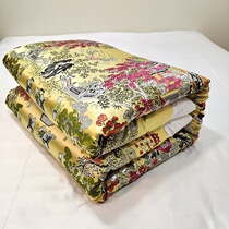 Old-fashioned quilt cover wedding vintage silk quilt cover soft satin silk satin single red wedding cotton ethnic style