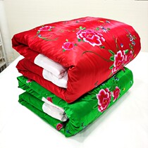 Old-fashioned quilt wedding handmade cotton traditional silk satin joy is vintage cotton double thick warm
