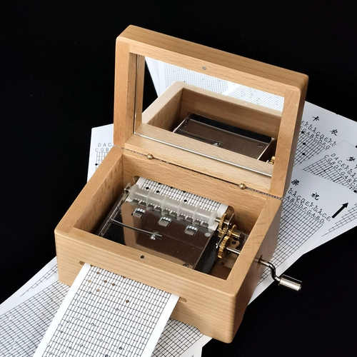 Латунная музыкальная шкатулка с шестернями, делается под заказ, «сделай сам», подарок на день рождения