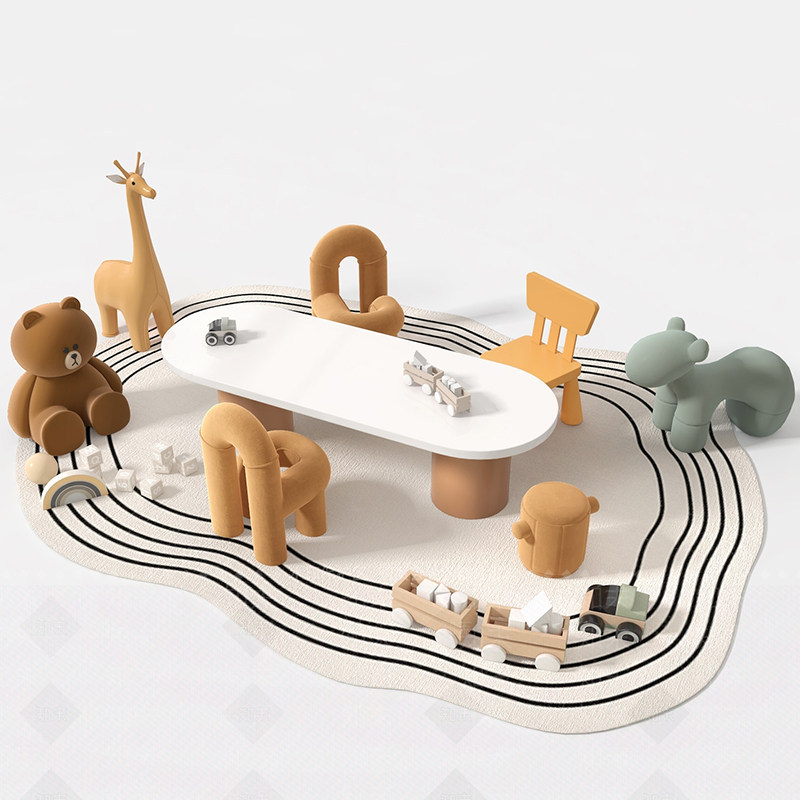 Sales Office Early Childhood Education Multifunctional Children's Table and Chair Set Solid Wood Learning Table Game Building Block Table and Chair Combination Sales Office Early Childhood Education Multifunctional Children's Table and Chair Set Solid Wood Learning Table Game Building Block Table and Chair Combination