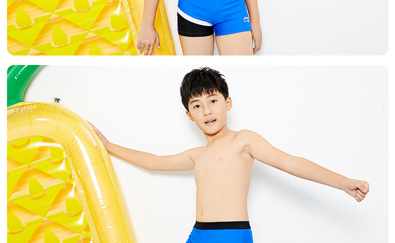 Quần bơi trẻ em chuyên nghiệp Li Ning Quần boxer quần short bé trai và bé gái học sinh lớn trai nóng bỏng áo tắm XL - Bộ đồ bơi của Kid đồ bơi cho em bé