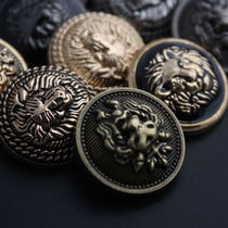Coats high-end button buttons for men and women windbreakers Lion head metal buttons British woolen tweed West clothing twist buckle